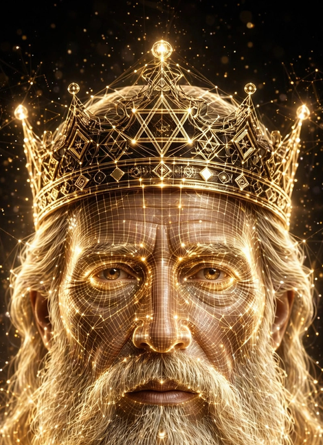 King Solomon, the narrator, in golden light